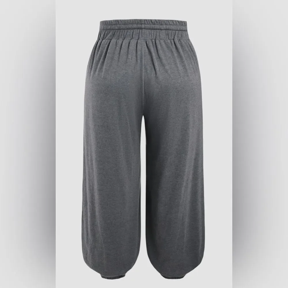 NWT!! SOLID KNOTTED JERSEY TROUSERS CURVE & PLUS From Cider, Comfy AND Sleek - Picture 3 of 15